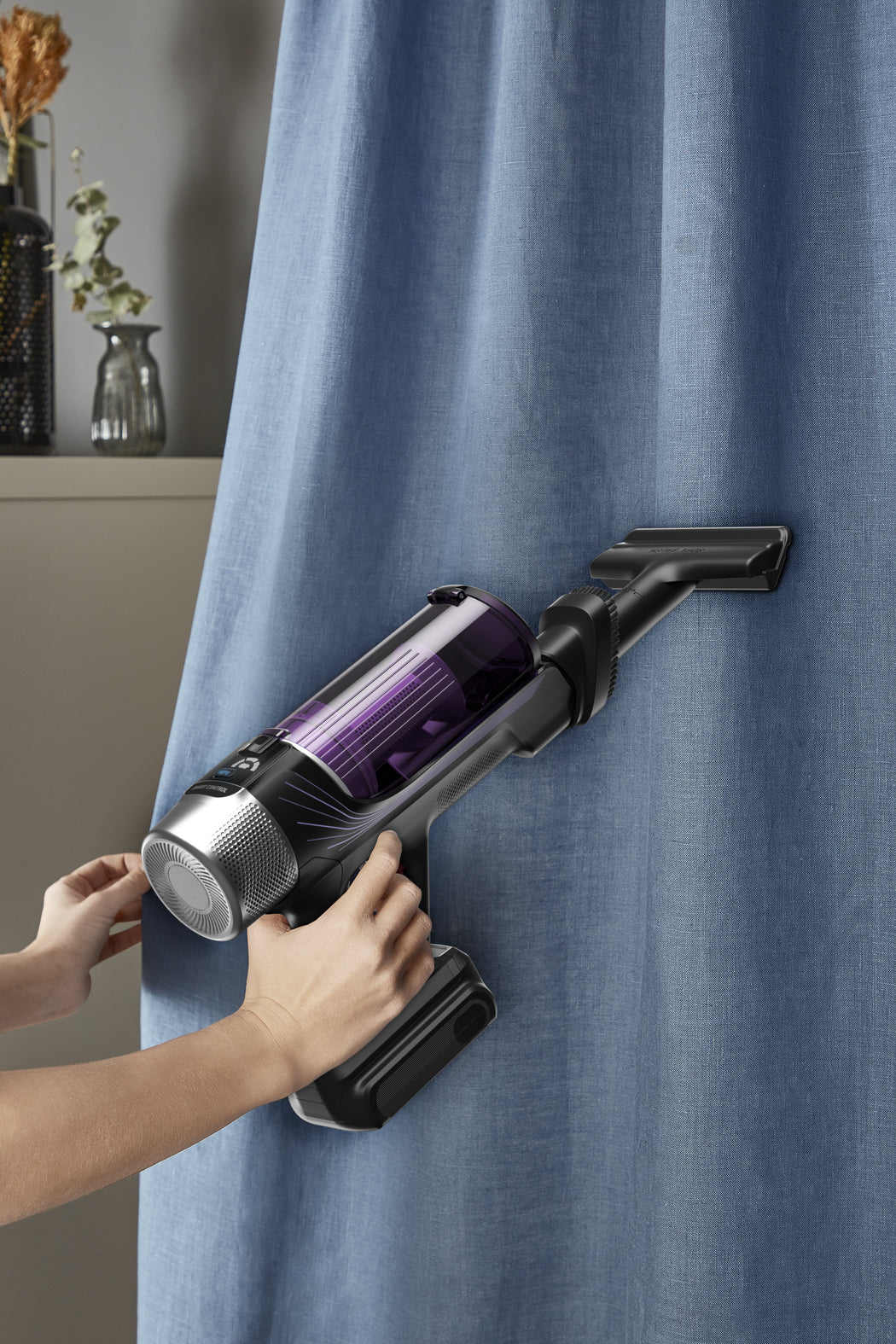 Rowenta RH2039 Aspirateur-balai 2 en 1 Batterie Sec Sans sac 0,4 L 250 W Noir, Violet