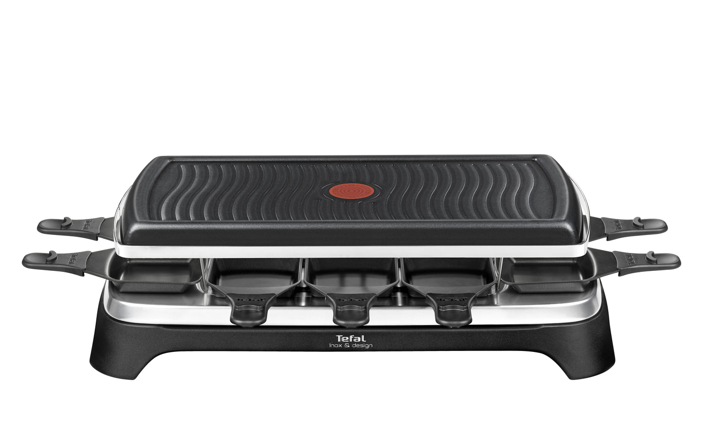 Tefal RE4588 raclette 10 personne(s) 1350 W Noir, Acier inoxydable