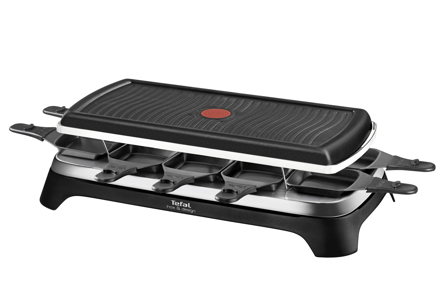Tefal RE4588 raclette 10 personne(s) 1350 W Noir, Acier inoxydable