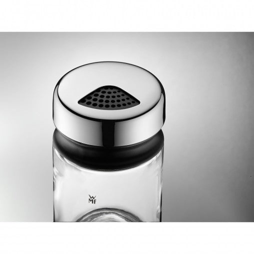 WMF 06.6152.6040 Salière et poivrière Noir, Acier inoxydable, Transparent