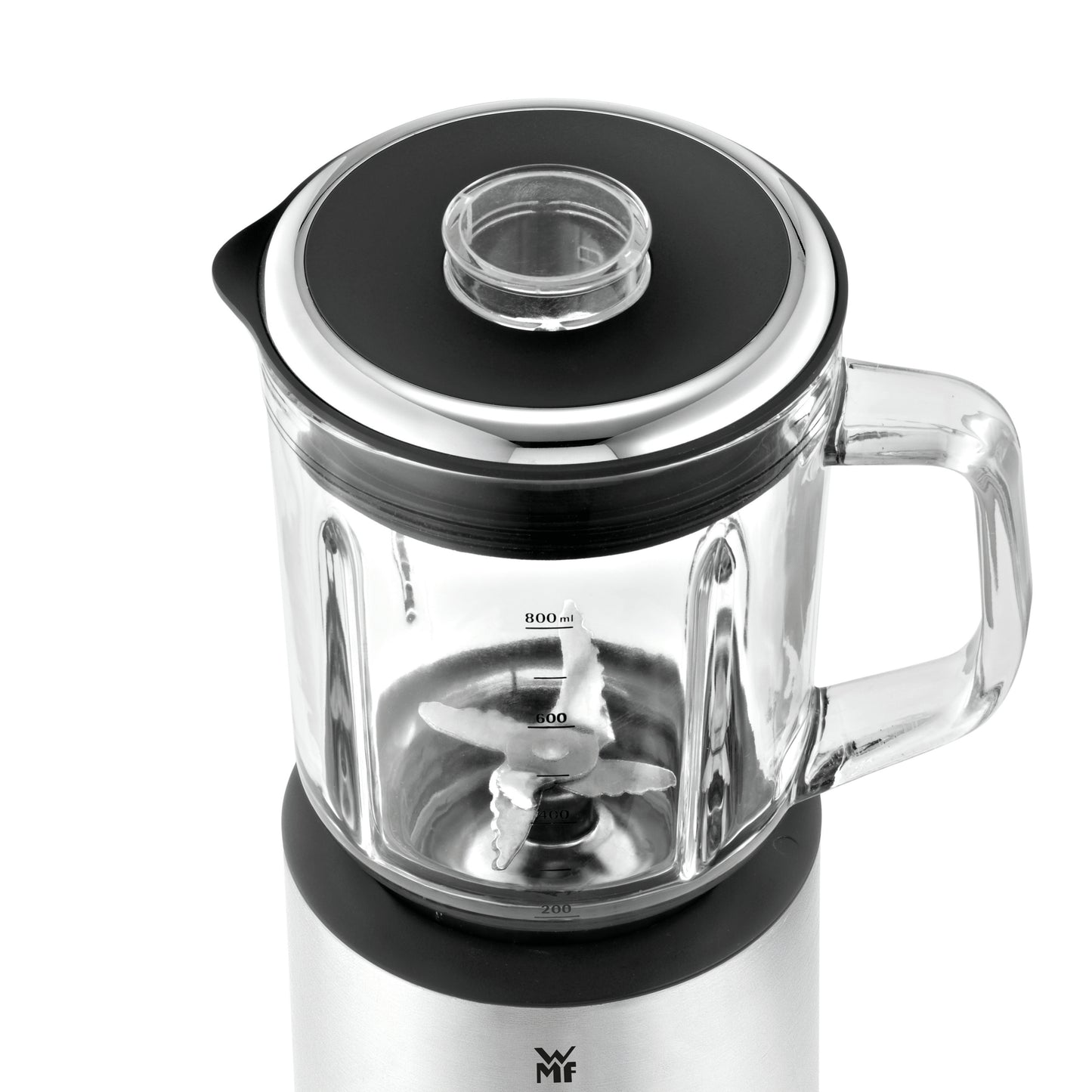WMF KITCHENminis 0416490011 0,8 L Mélangeur de table 400 W Noir, Acier inoxydable, Transparent