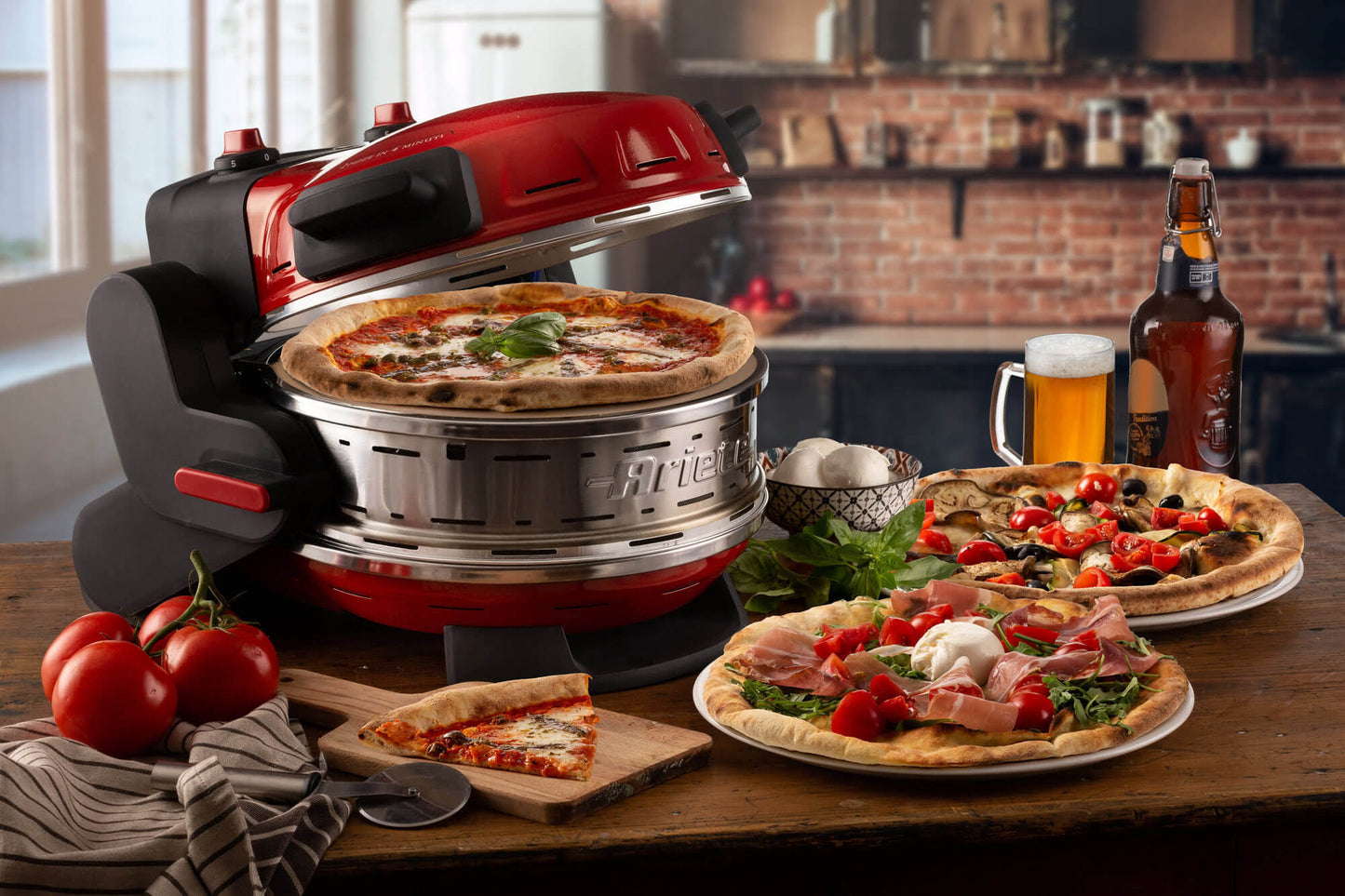 Ariete 0927/00 Machine et four à pizzas 2 pizza(s) 2300 W Rouge