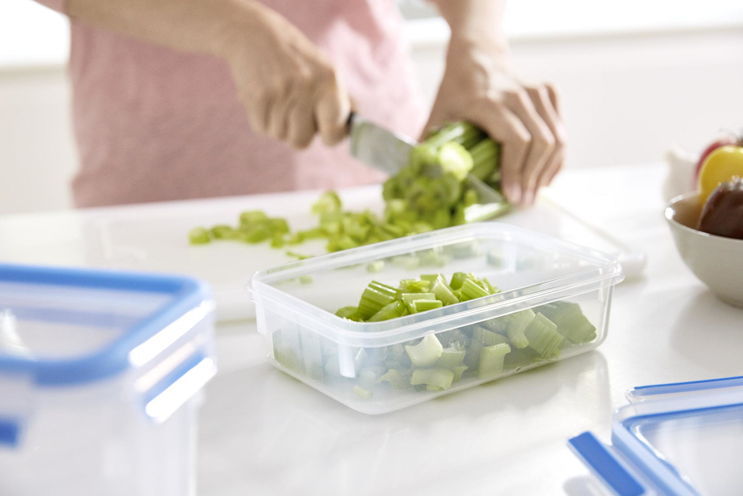 Tefal K30220 boîte hermétique alimentaire Rectangulaire 3,7 L Bleu, Transparent 1 pièce(s)