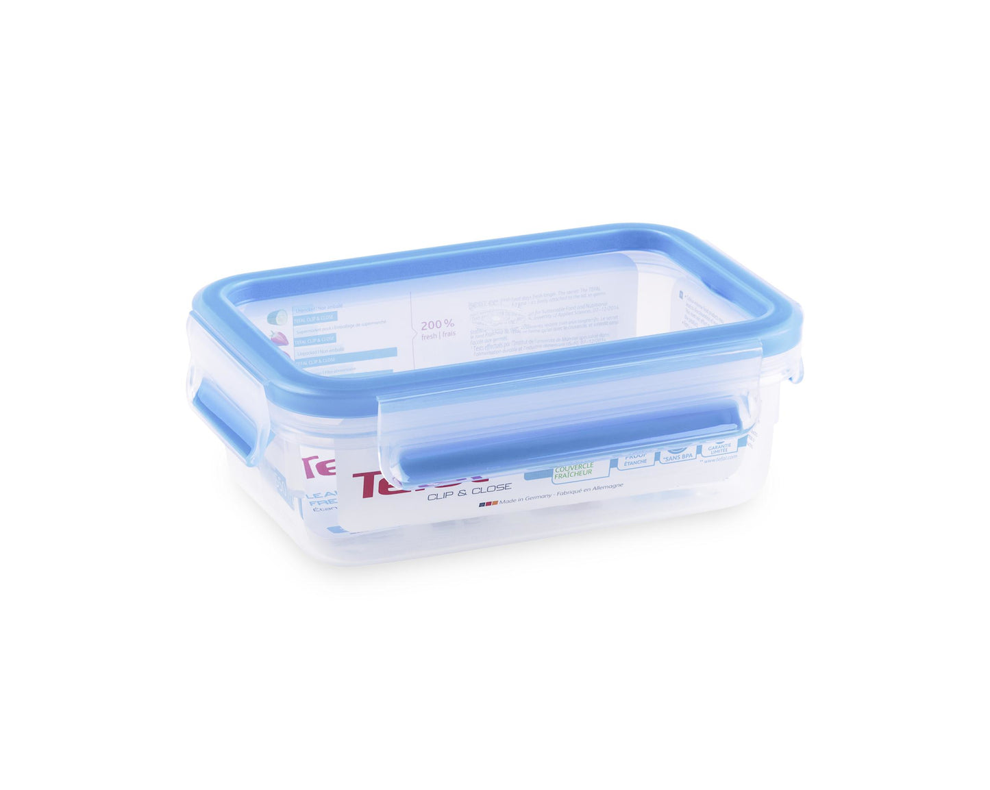 Tefal K30211 Rectangulaire Boîte 0,55 L Bleu, Transparent 1 pièce(s)