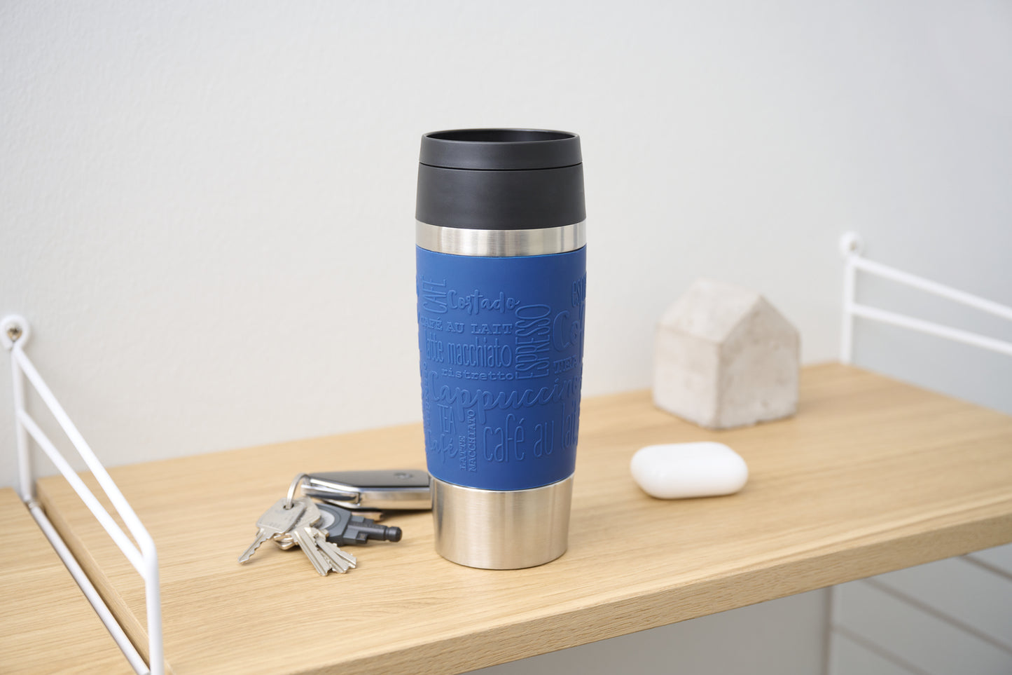 Tefal Travel Mug Classic N2020310 thermos 360 ml Noir, Bleu, Acier inoxydable Acier inoxydable