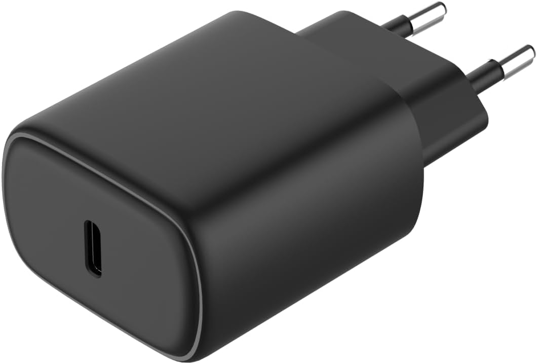 JAYM Chargeur iPhone/MacBook/iPad Pro/Samsung/Google/Android - Chargeur Rapide 20W - Chargeur USB-C - Chargeur Noir