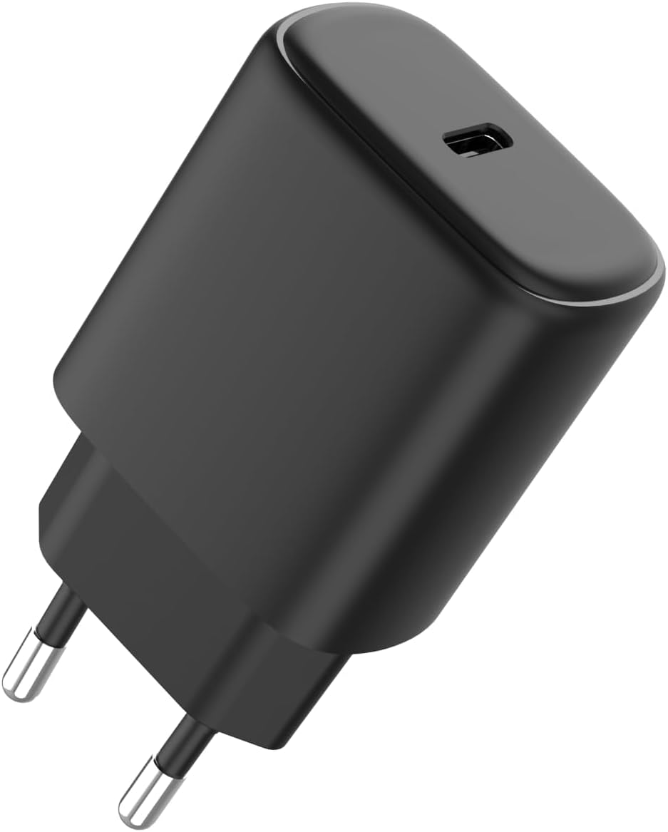 JAYM Chargeur iPhone/MacBook/iPad Pro/Samsung/Google/Android - Chargeur Rapide 20W - Chargeur USB-C - Chargeur Noir