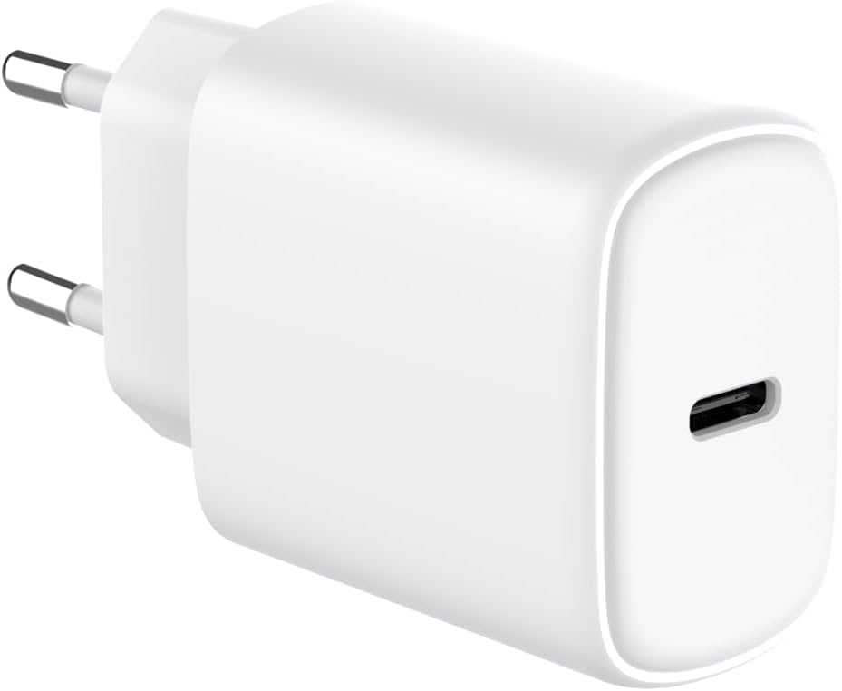 JAYM Chargeur iPhone/MacBook/iPad Pro/Samsung/Google/Android - Chargeur Rapide 20W - Chargeur USB-C - Chargeur Blanc