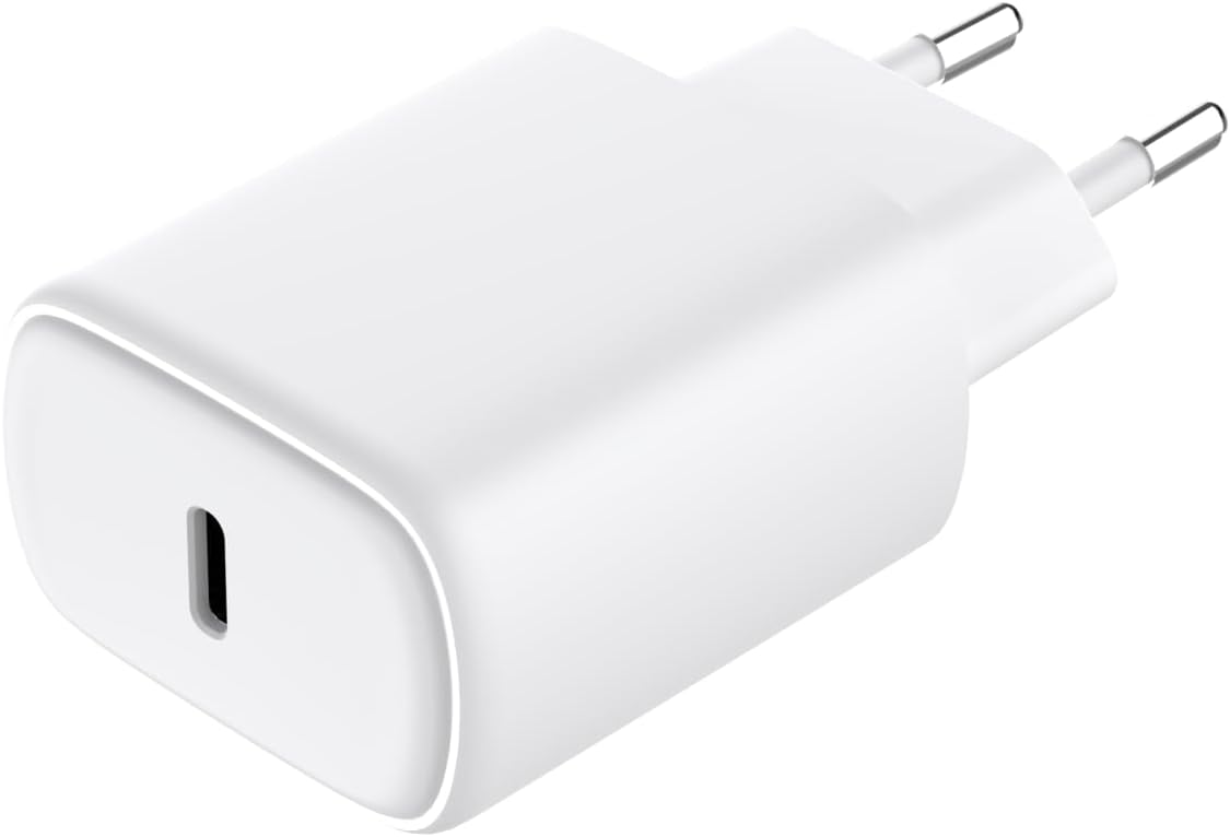 JAYM Chargeur iPhone/MacBook/iPad Pro/Samsung/Google/Android - Chargeur Rapide 20W - Chargeur USB-C - Chargeur Blanc