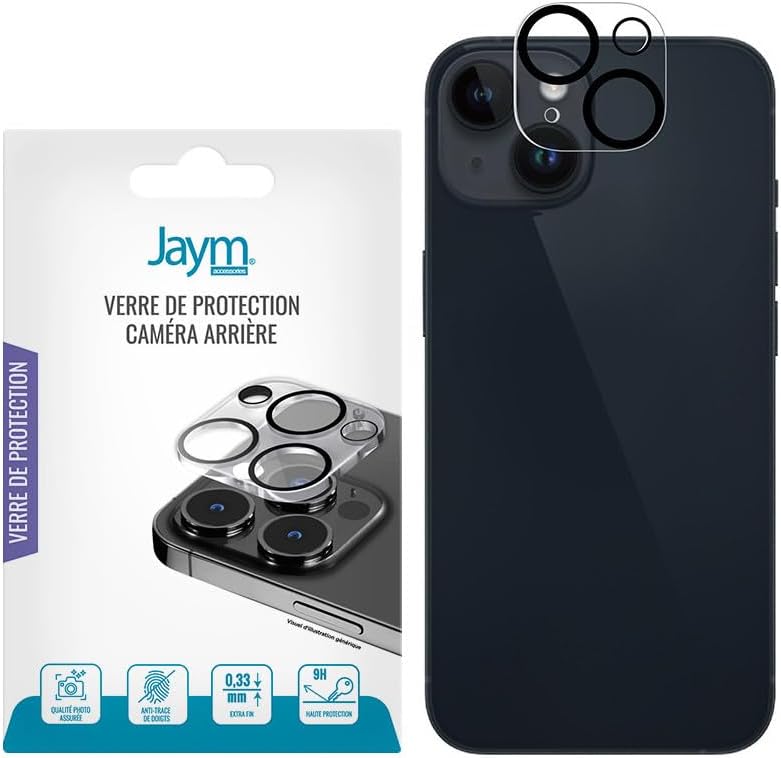 JAYM Verre De Protection Camera Arriere Compatible avec Iphone 14/14 Plus