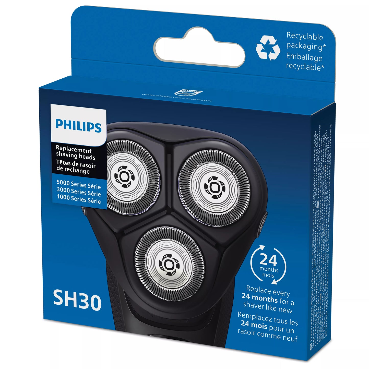 Philips SHAVER Series 3000 SH30 SH30/50 Têtes de rasage de rechange