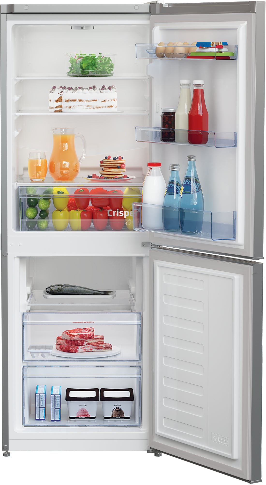 Beko RCSA240K40SN réfrigérateur-congélateur Pose libre 229 L E Argent