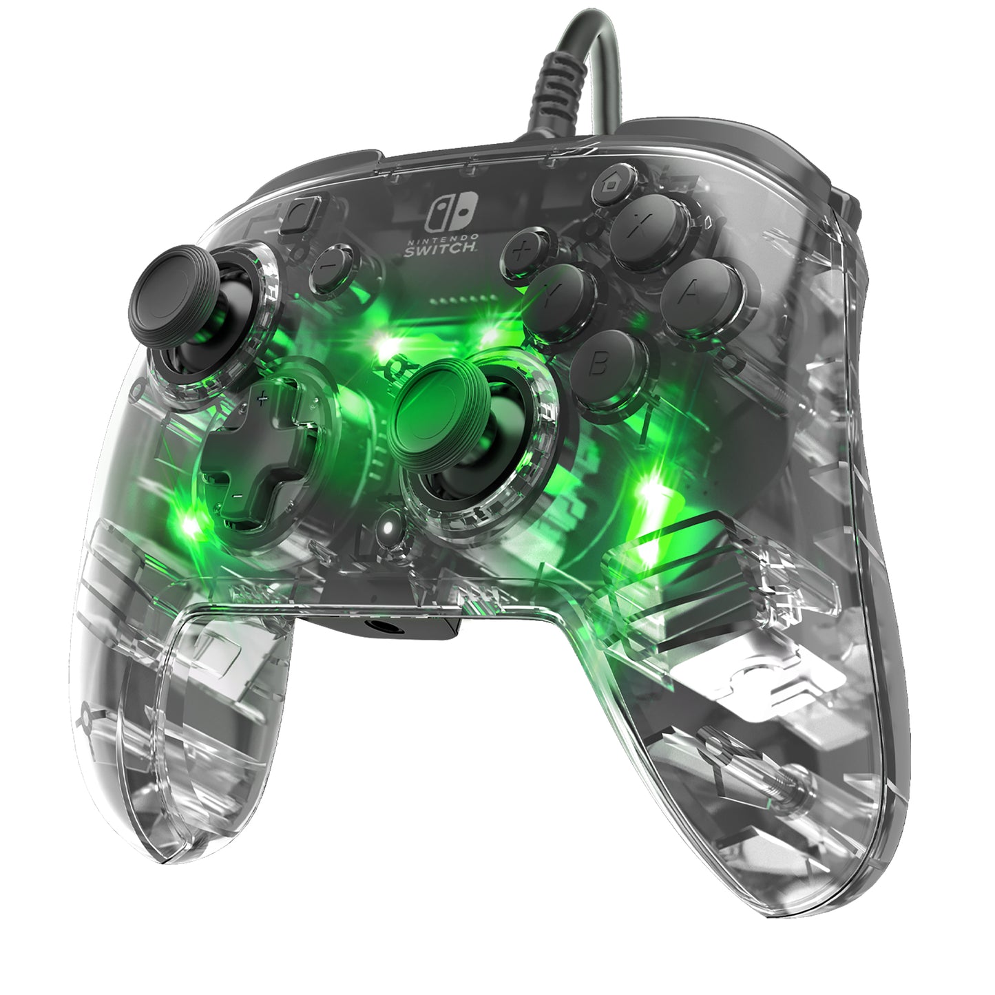 PDP Afterglow Deluxe+ Transparent USB Manette de jeu Analogique/Numérique Nintendo Switch, Nintendo Switch OLED