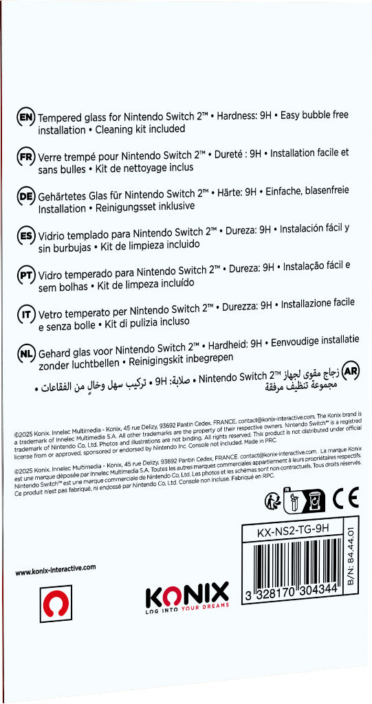 KX SW2 TEMPERED GLASS 9H