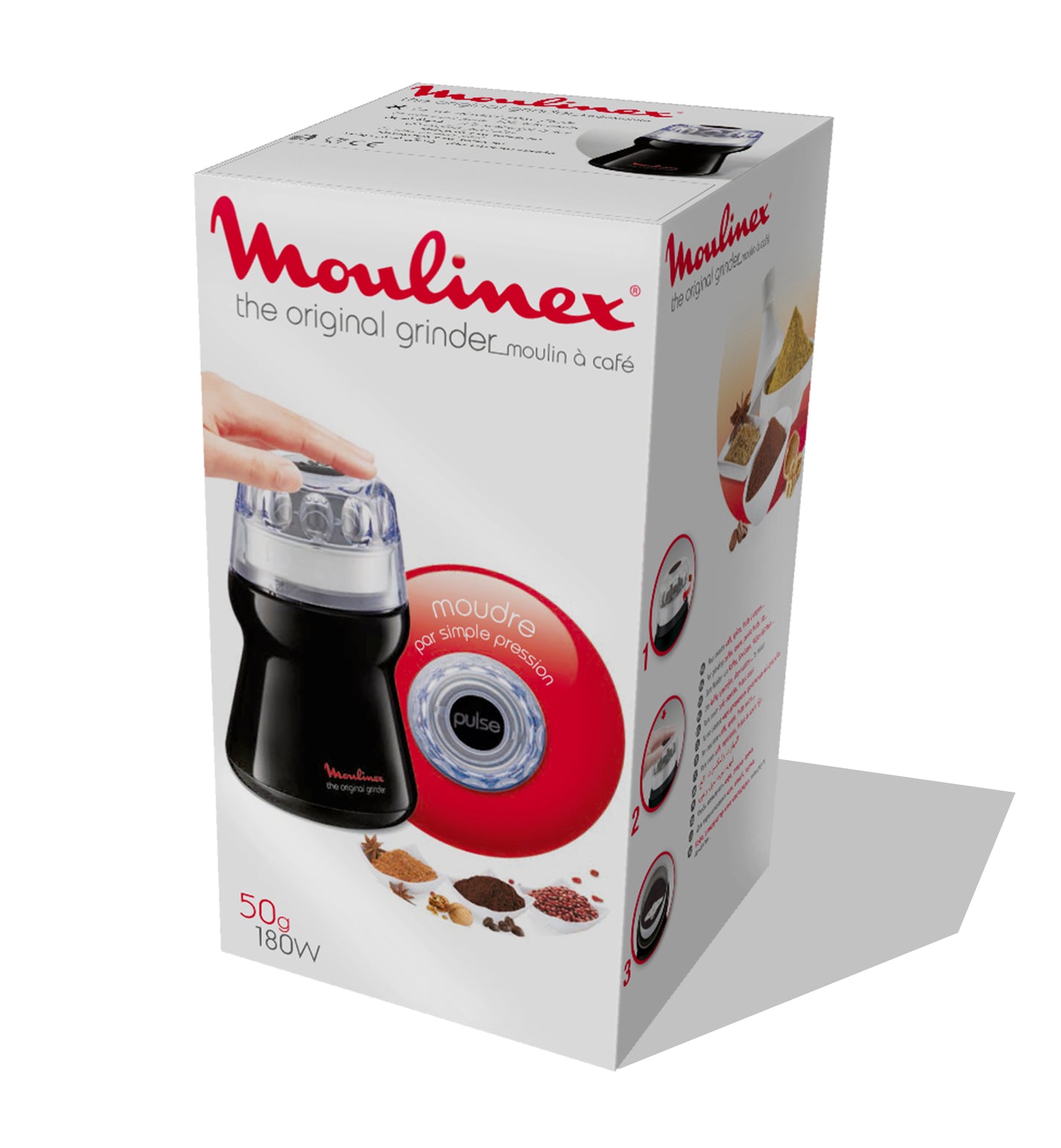 Moulinex AR1108 hachoir électrique 180 W Noir, Transparent