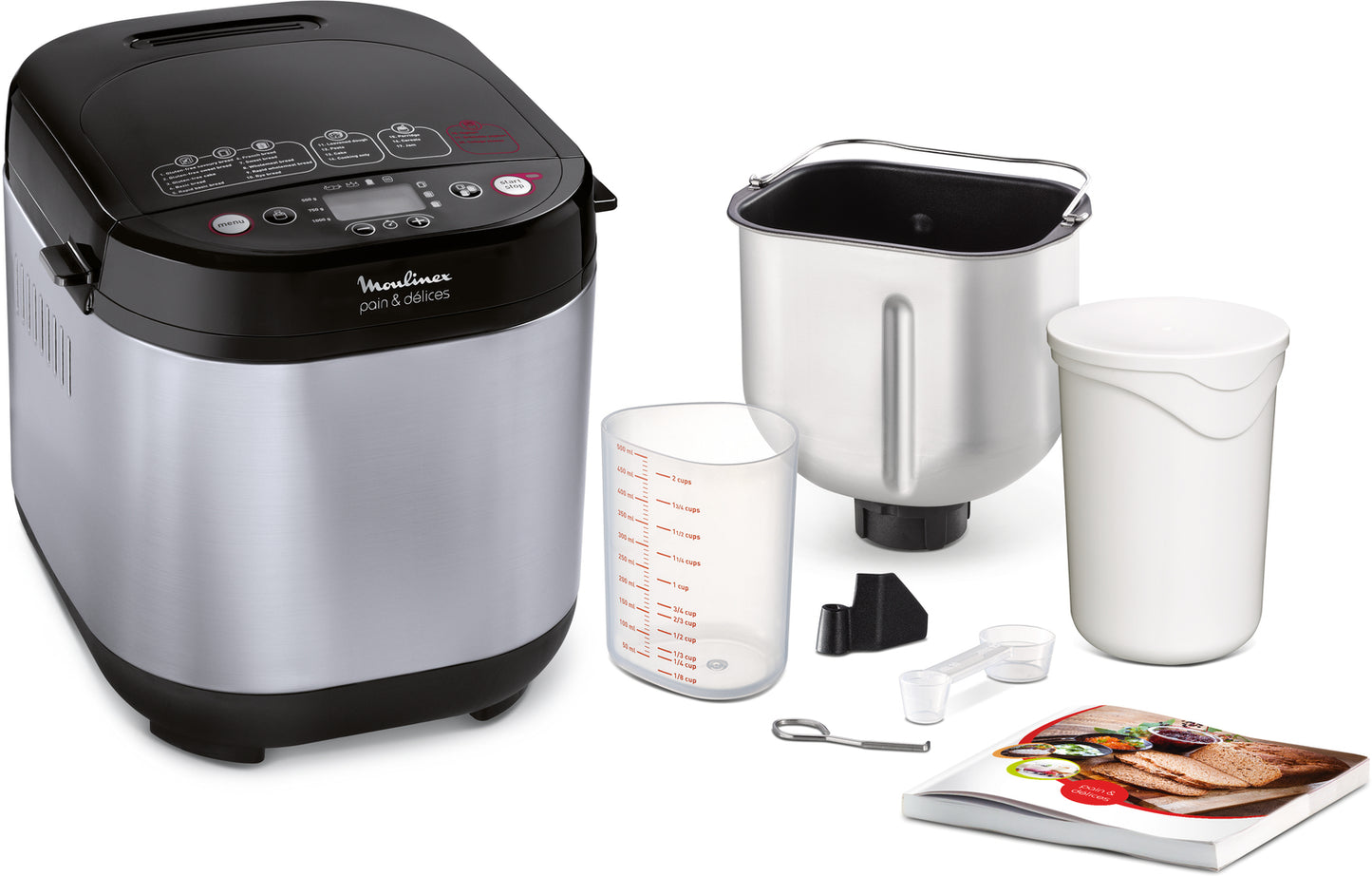Moulinex OW240E machine à pain 720 W Noir, Acier inoxydable