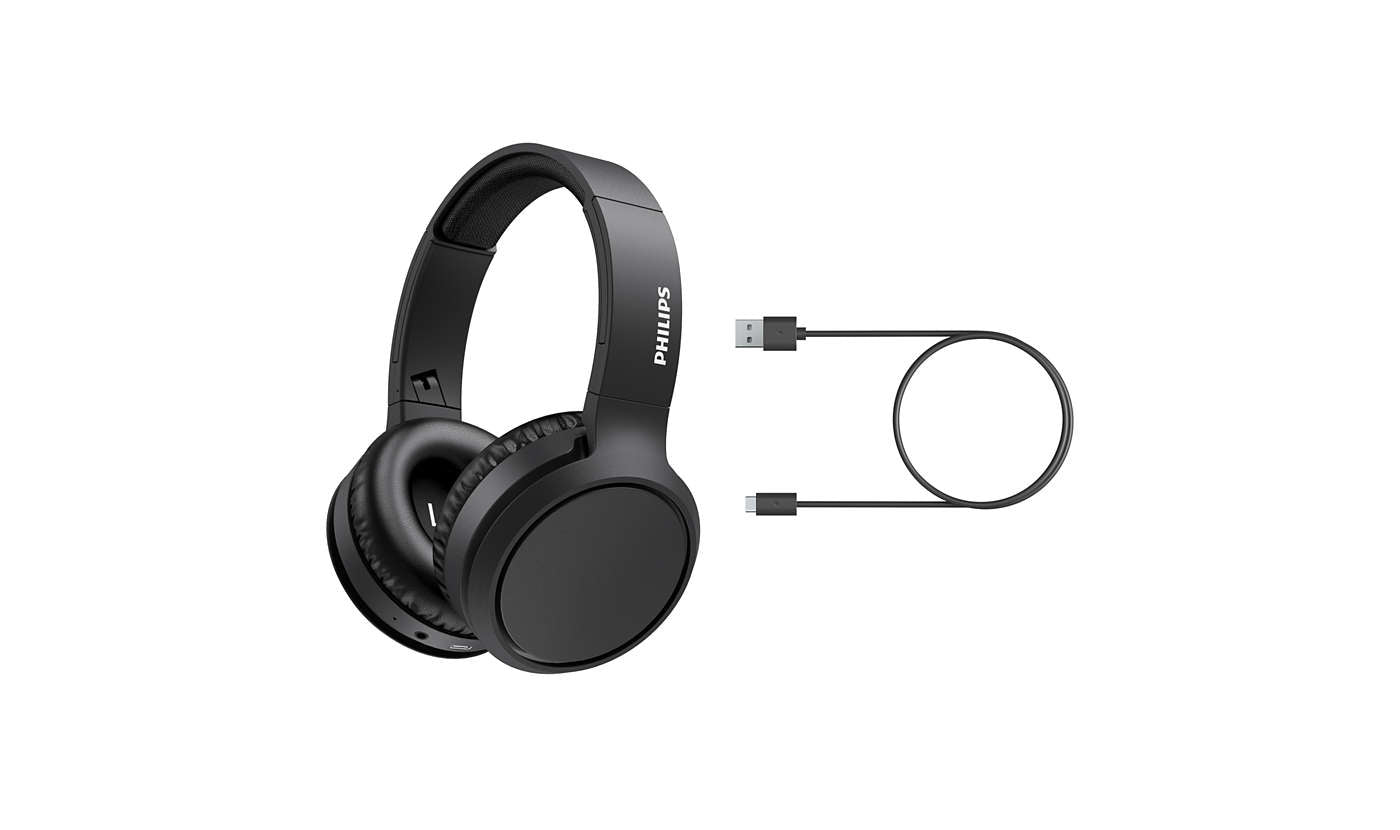 Philips TAH5205BK/00 écouteur/casque Avec fil &sans fil Arceau Appels/Musique USB Type-C Bluetooth Noir