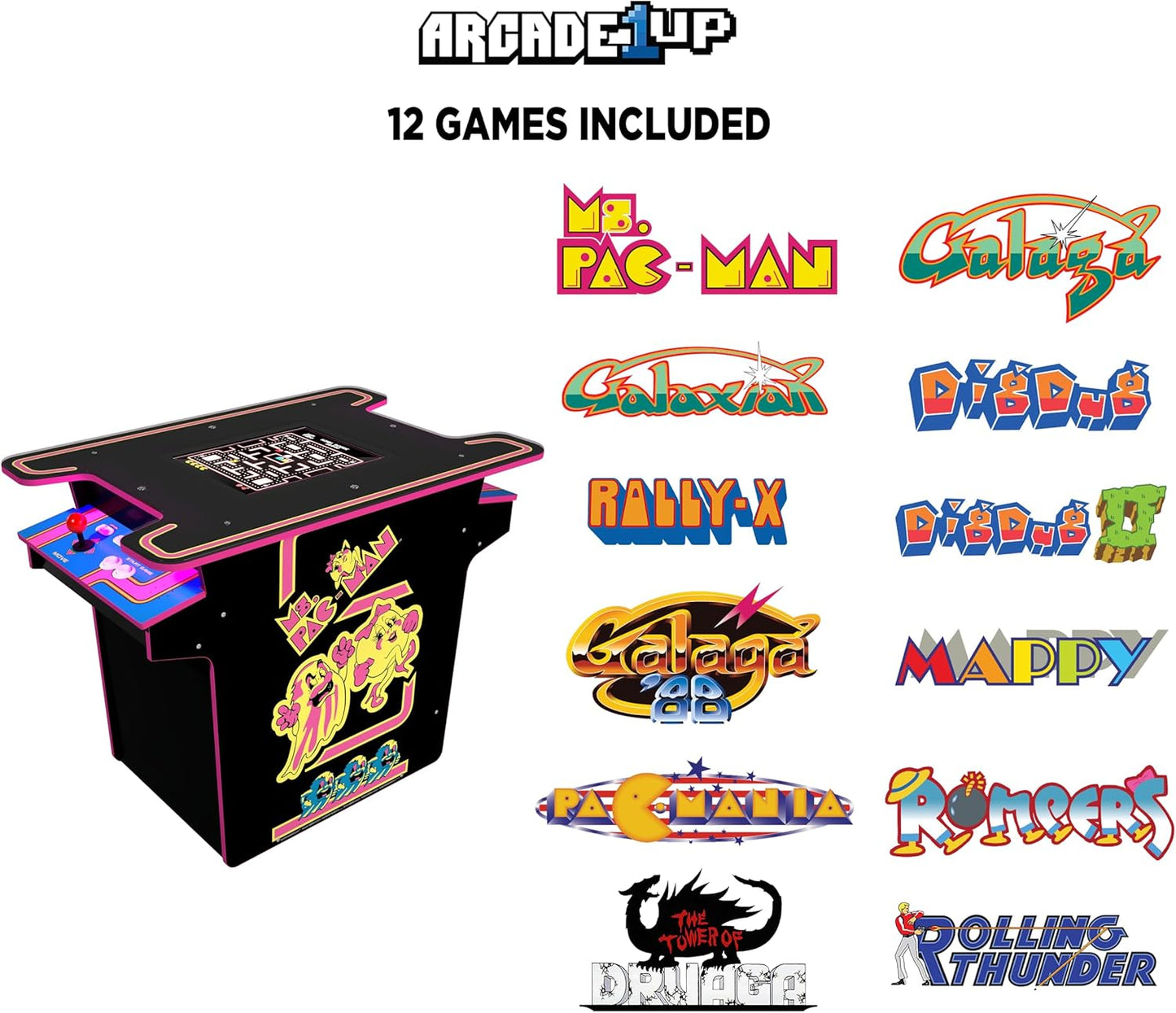 Arcade1Up MS PAC-Man Head-to-Head Table Multicolore
