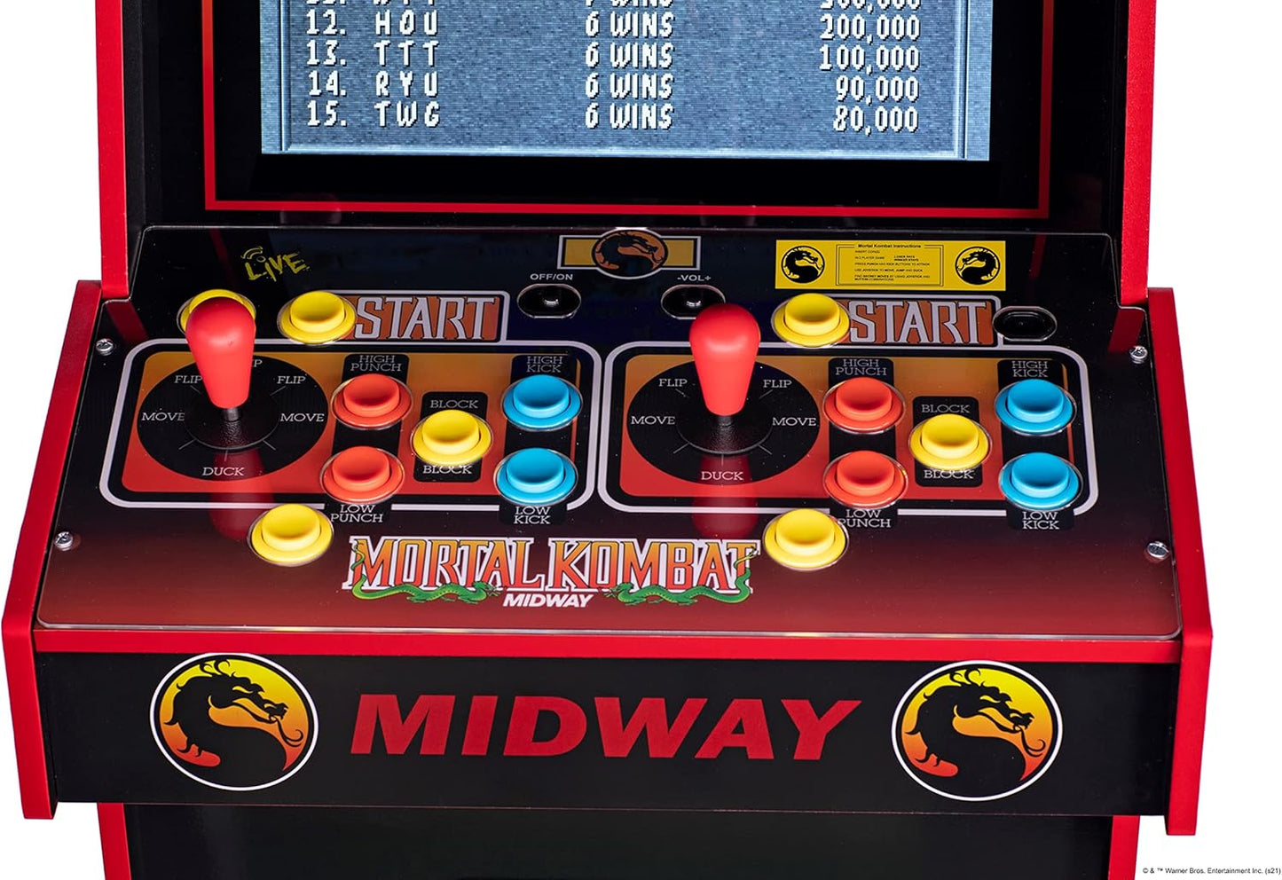 Arcade1Up MORTAL KOMBAT LEGACY 14 GAMES Wifi ENABLED ARCADE MACHINE