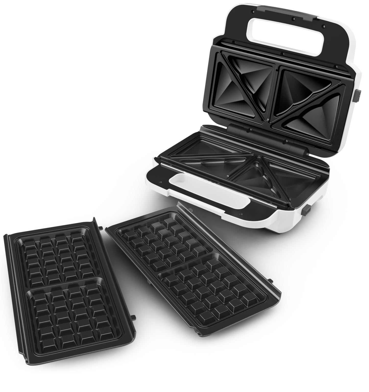 Tefal Snack XL SW7011 gaufrier et appareil à croque-monsieur 850 W Blanc, Acier inoxydable