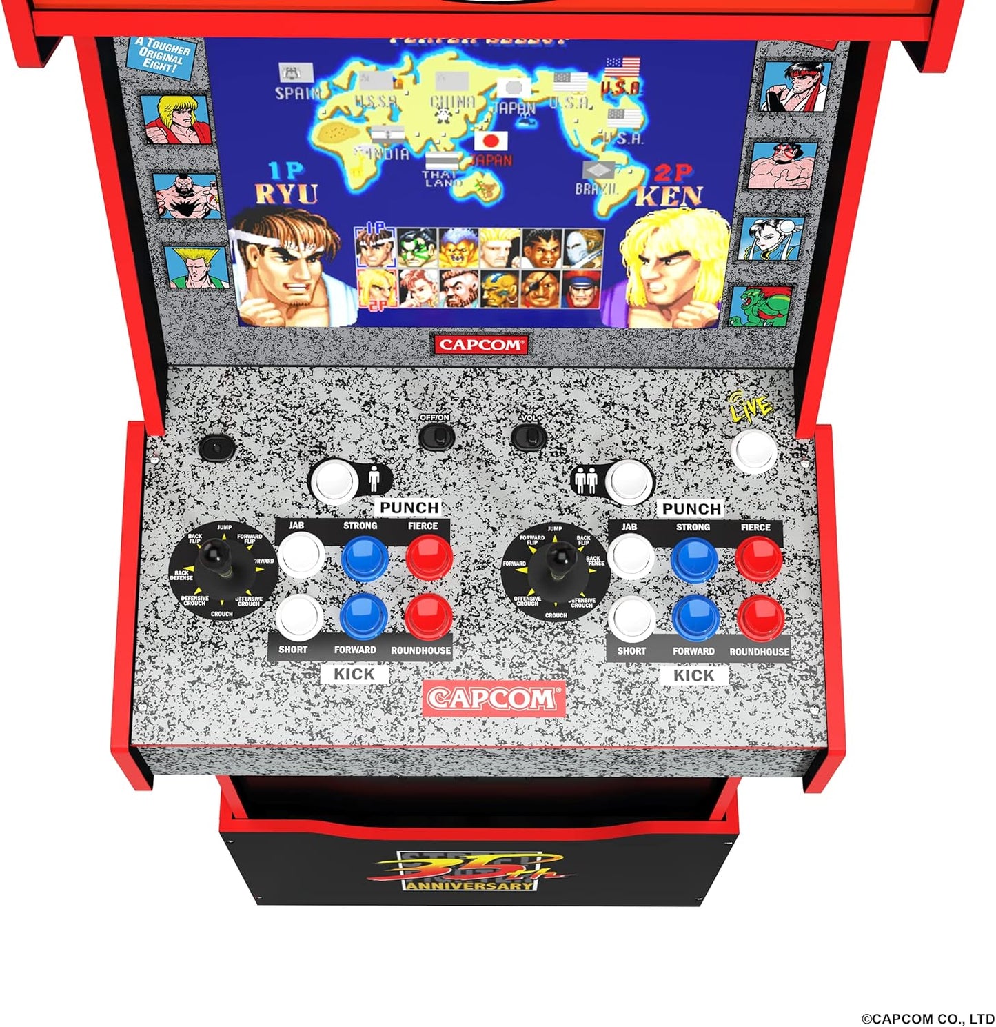 Arcade1Up STREET FIGHTER LEGACY 14 GAMES Wifi ENABLED ARCADE MACHINE