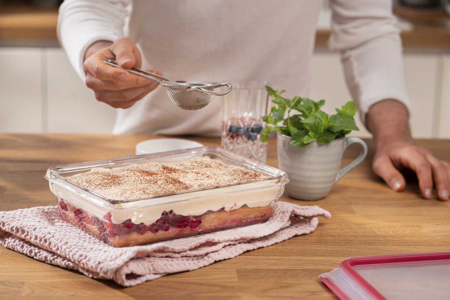 Tefal MasterSeal N10412 Rectangulaire Boîte 3 L Transparent, Rouge 1 pièce(s)