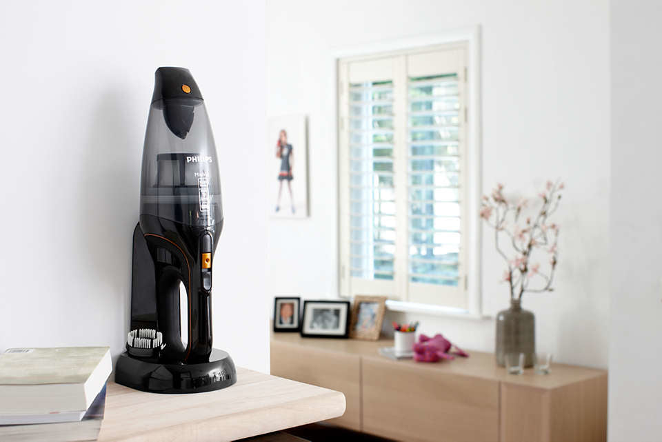 Philips FC6149/02 aspirateur de table Noir, Orange Sans sac