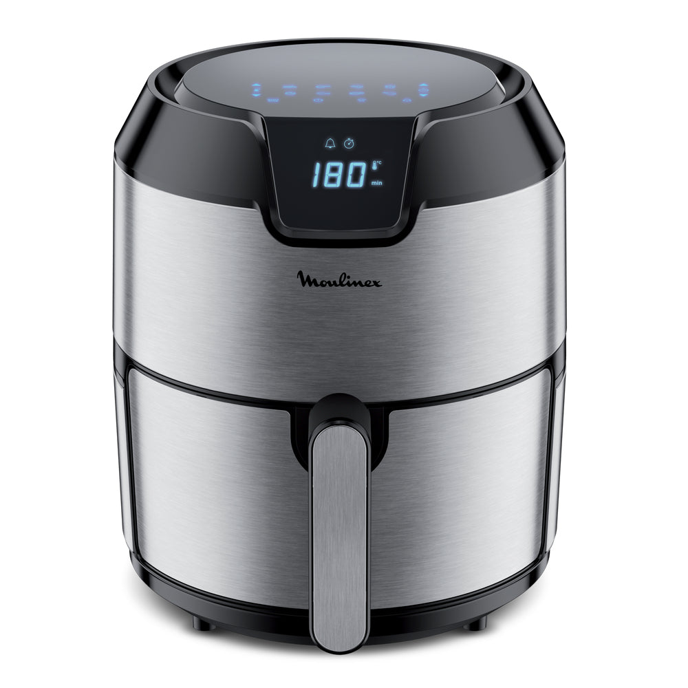 Moulinex Easy Fry EZ401D10 friteuse Unique 4,2 L 1500 W Friteuse d’air chaud Noir, Acier inoxydable