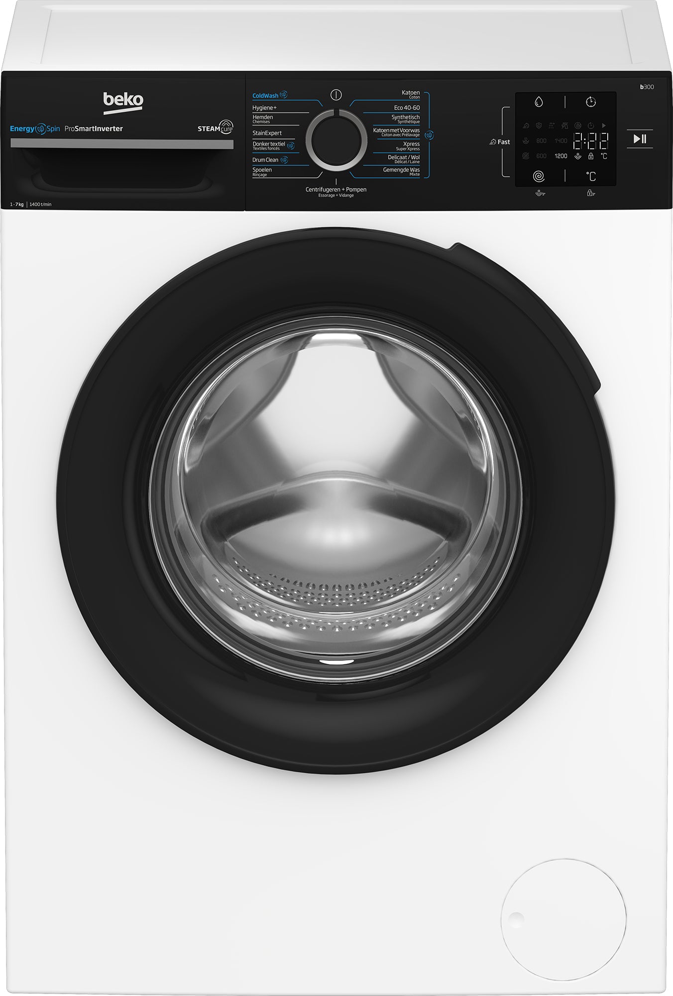 Beko b300 BM3WFU3741B machine à laver Charge avant 7 kg 1400 tr/min Blanc