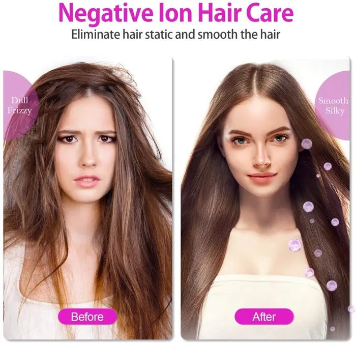 Sèche Cheveux 2000W DOOSL Sèche-Cheveux Ionique Professionnel Soins Capillaire à Température Constante 3 Embouts 3 Vitesse