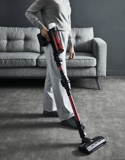 Rowenta RH2079 Aspirateur-balai 2 en 1 Batterie Sec Sans sac 0,4 L 250 W Noir, Rouge