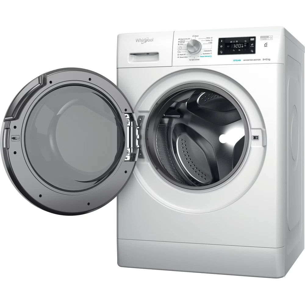Whirlpool FFWDB 964369 WV EE machine à laver avec sèche linge Pose libre Charge avant Blanc D