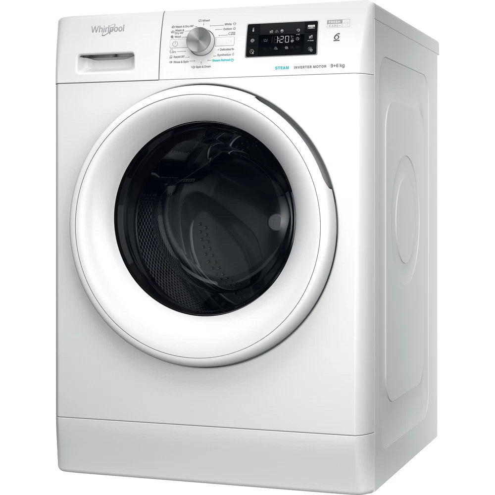 Whirlpool FFWDB 964369 WV EE machine à laver avec sèche linge Pose libre Charge avant Blanc D