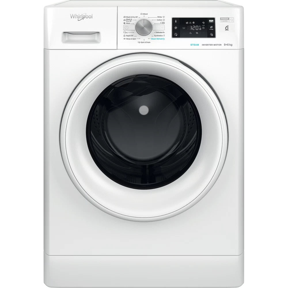 Whirlpool FFWDB 964369 WV EE machine à laver avec sèche linge Pose libre Charge avant Blanc D