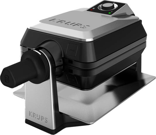 Krups FDD95D 2 gauffre(s) 1200 W Noir, Acier inoxydable