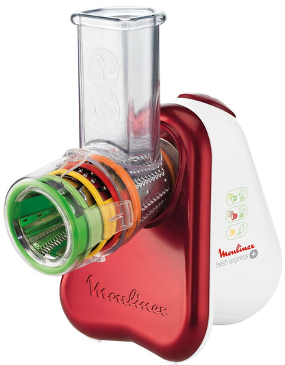 Moulinex DJ755G Râpe électrique et spiraliseur Rouge, Blanc