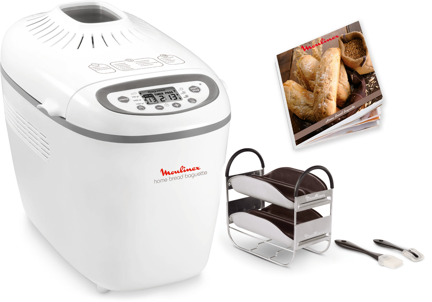 Moulinex OW6101 machine à pain 1650 W Blanc, Gris