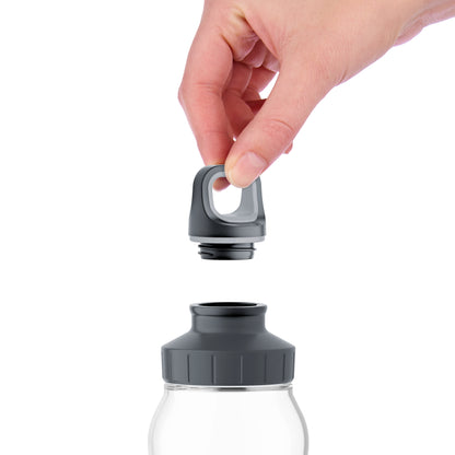 EMSA KW DRINK2GO N31001 Utilisation quotidienne 700 ml Verre Noir, Transparent