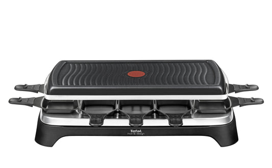 Tefal RE4588 raclette 10 personne(s) 1350 W Noir, Acier inoxydable