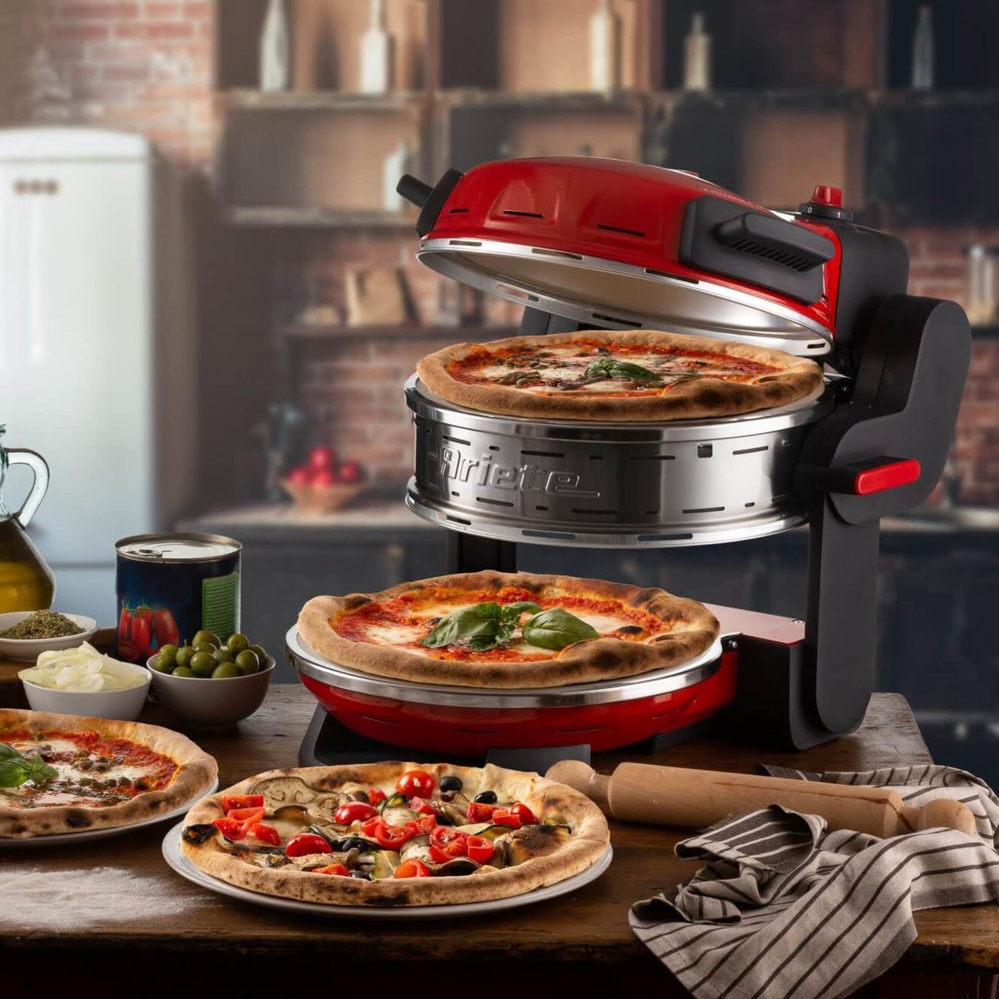 Ariete 0927/00 Machine et four à pizzas 2 pizza(s) 2300 W Rouge