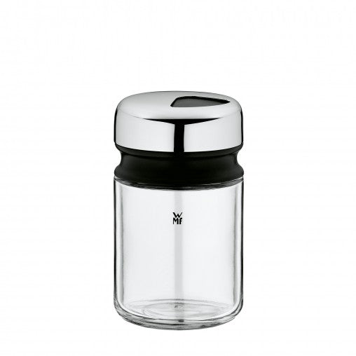 WMF 06.6152.6040 Salière et poivrière Noir, Acier inoxydable, Transparent