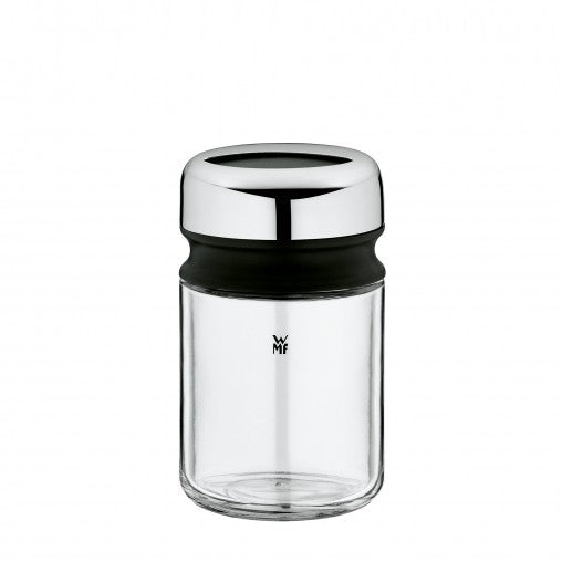 WMF 06.6153.6040 pot Rond Verre, Plastique, Acier inoxydable Noir, Acier inoxydable, Transparent