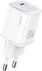 USAMS Chargeur Secteur Compact Et Rapide *gan* USB-c 20w Pd Et Pps Blanc