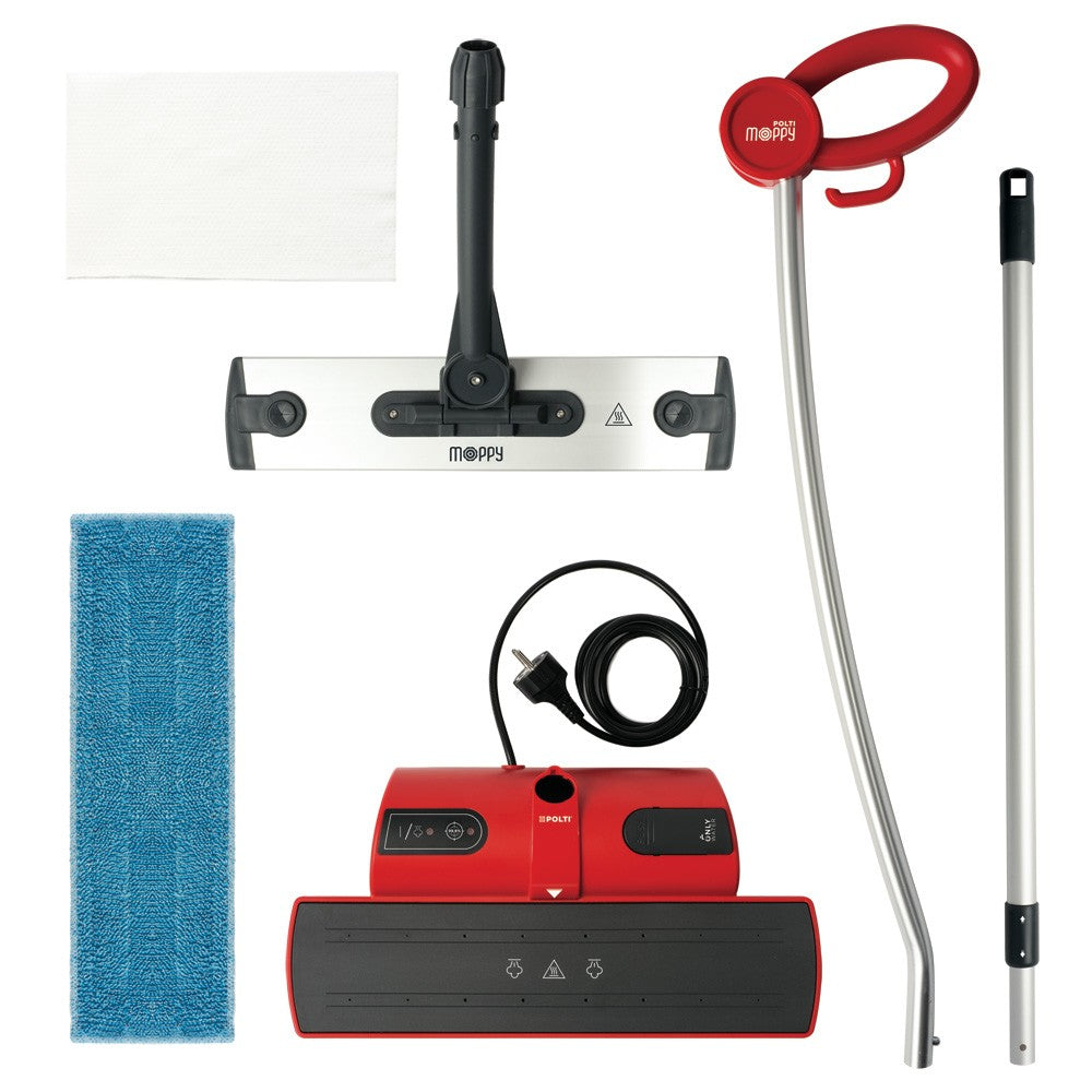 Polti Moppy Red Steam mop 0,7 L 1500 W Noir, Rouge