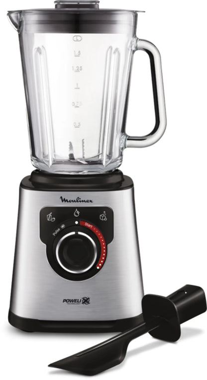 Moulinex LM871D 1,5 L Mélangeur de table 1200 W Acier inoxydable, Gris