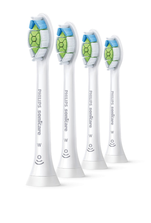 Philips W2 Optimal White HX6064/10 Lot de 4 + blanc + têtes de brosse soniques