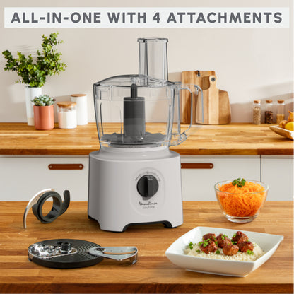 Moulinex FP242B robot de cuisine 800 W Blanc