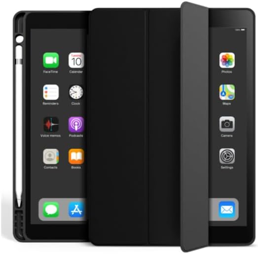 EIGER Etui Folio Noir Stand Magnetique Renforcé avec Emplacement Stylet pour Samsung Galaxy Tab A9