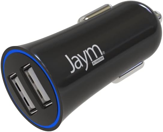 JAYM Chargeur iPhone/MacBook/iPad/Samsung/Android - Chargeur USB-C - Chargeur Voiture 12/24V - Chargeur Allume-Cigare - Chargeur Ultra Rapide 2.4A - Chargeur 2 Prises USB