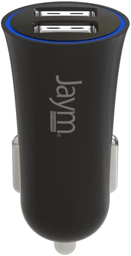 JAYM Chargeur iPhone/MacBook/iPad/Samsung/Android - Chargeur USB-C - Chargeur Voiture 12/24V - Chargeur Allume-Cigare - Chargeur Ultra Rapide 2.4A - Chargeur 2 Prises USB